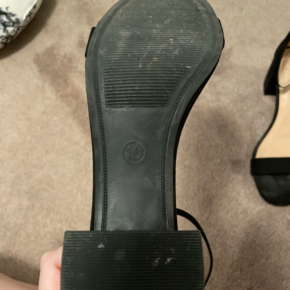 Black target heels